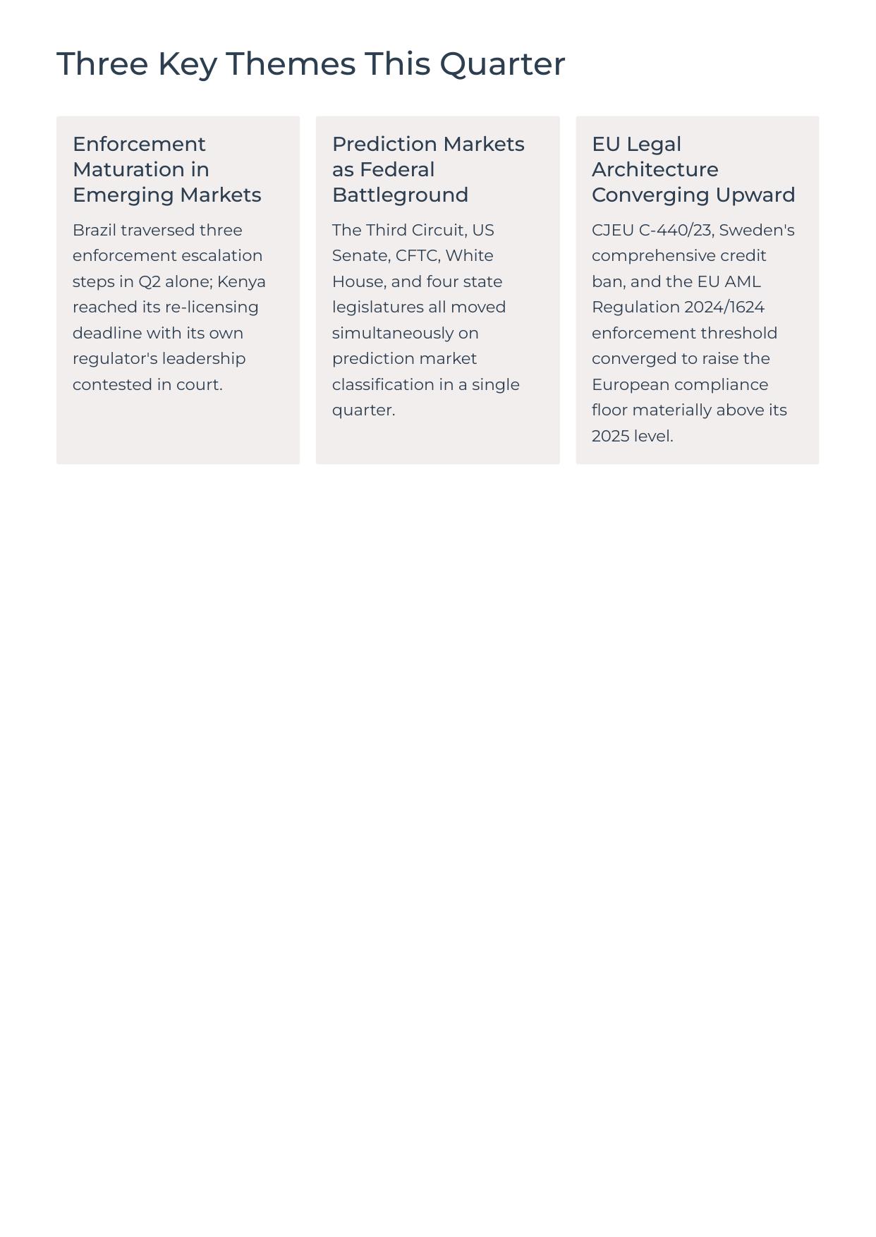 Three Key Themes