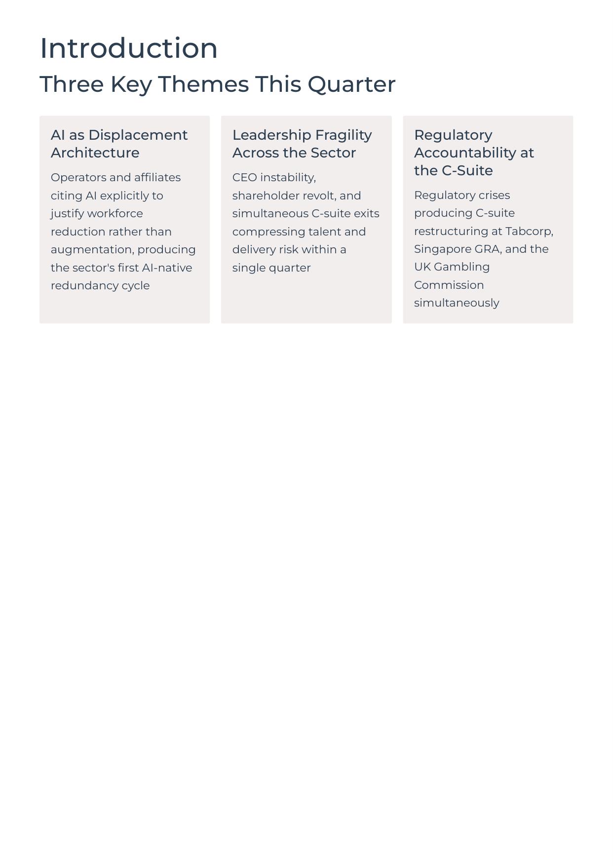 Three Key Themes