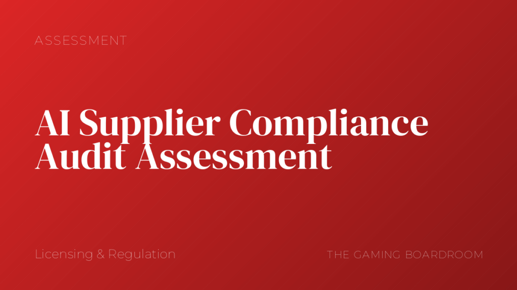 AI Supplier Compliance Audit Assessment