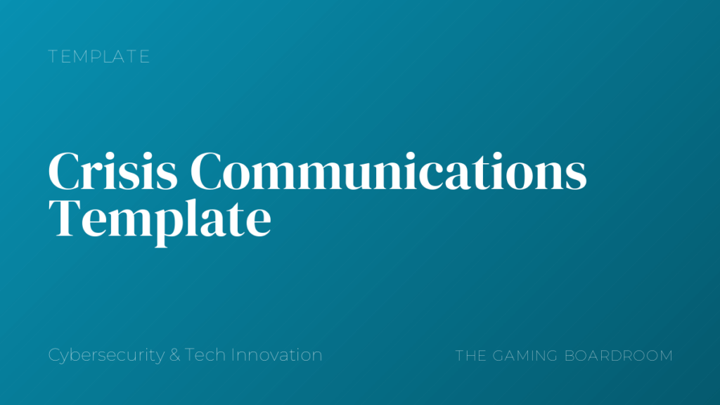 Crisis Communications Template