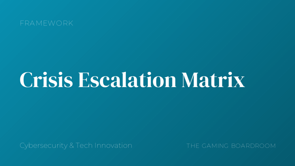 Crisis Escalation Matrix