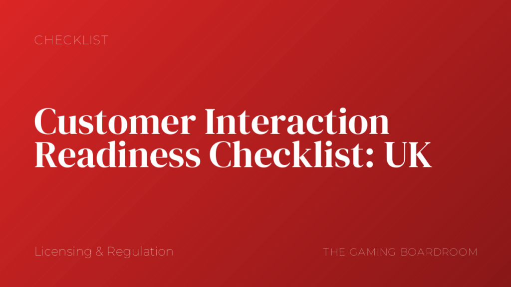 Customer Interaction Readiness Checklist: UK