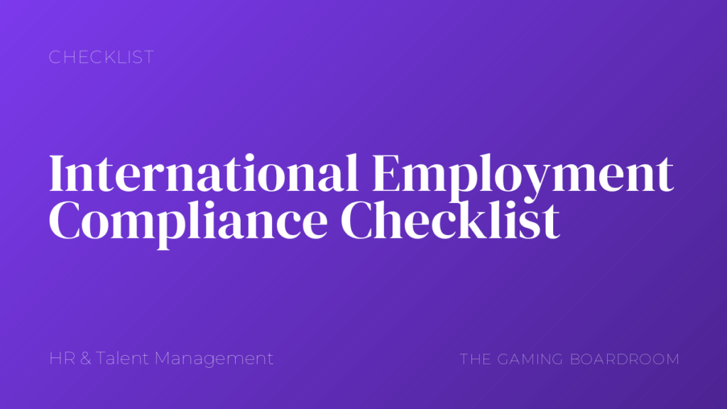 International Employment Compliance Checklist