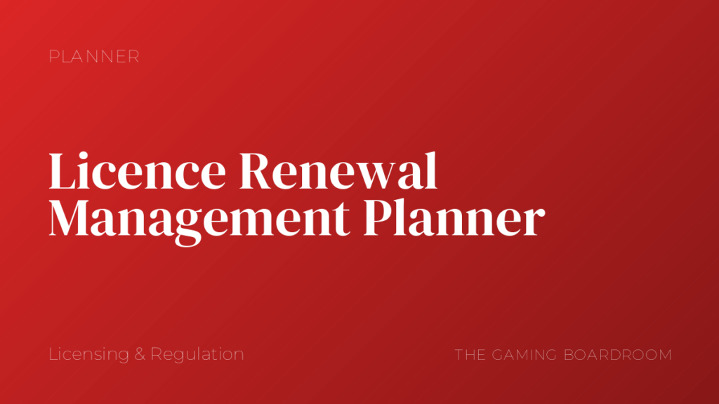 Licence Renewal Management Planner