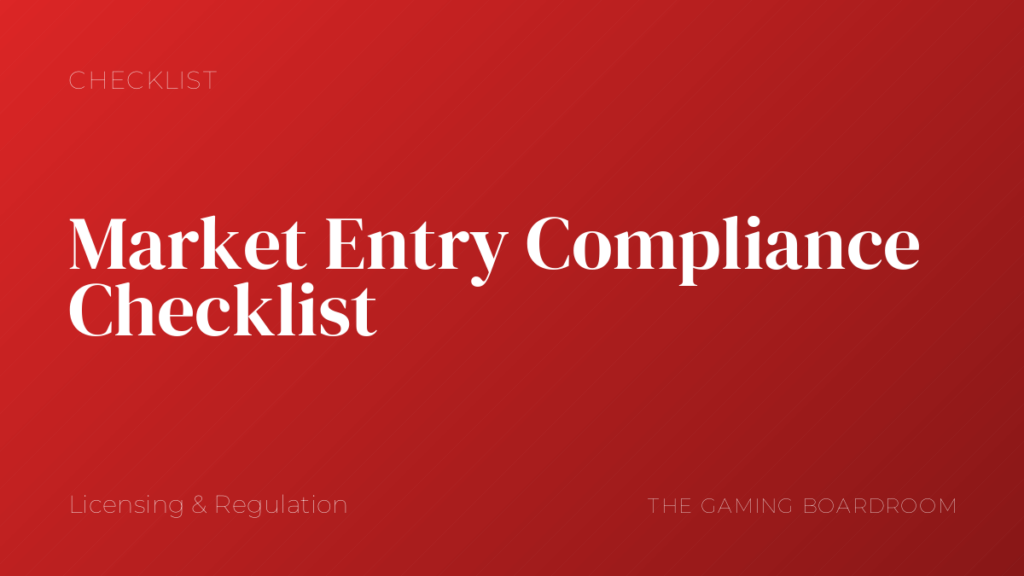 Market Entry Compliance Checklist