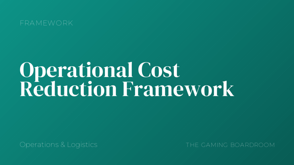 Operational Cost Reduction Framework
