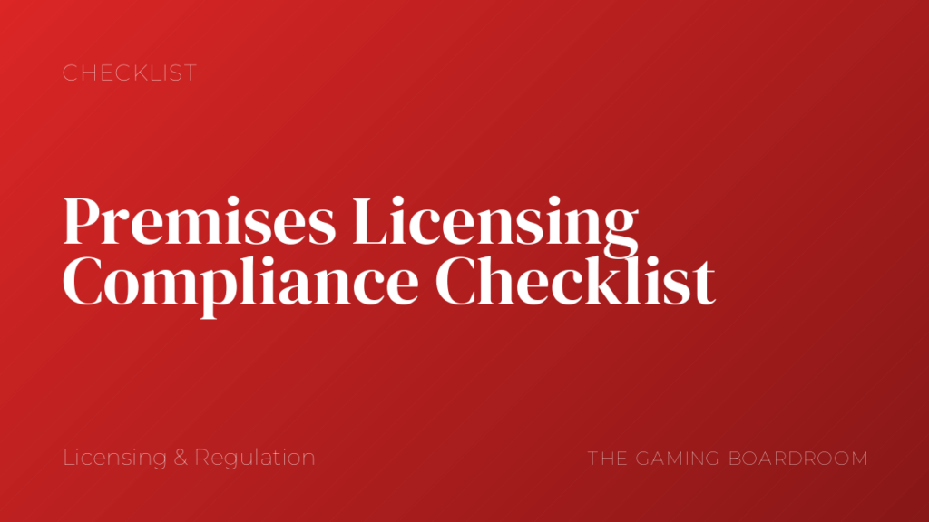 Premises Licensing Compliance Checklist