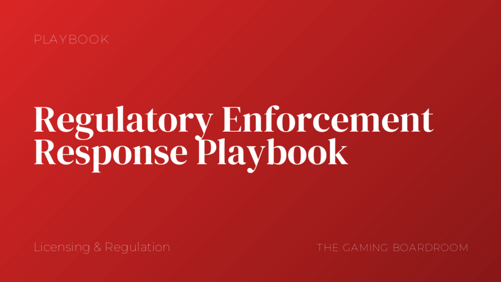Regulatory Enforcement Response Playbook